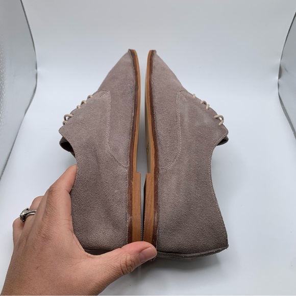 NWB KAANAS Women's Fiano Lace-Up Oxford Flat Shoe size 11 suede taupe - Picture 8 of 10